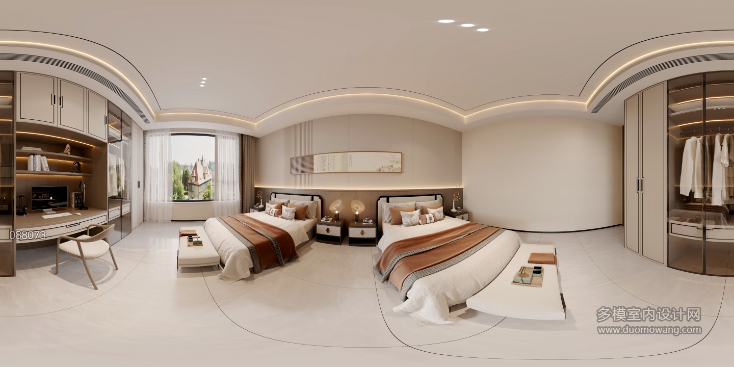 新中式左中间卧室360