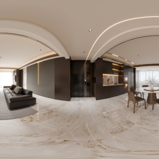 现代客餐厅全景