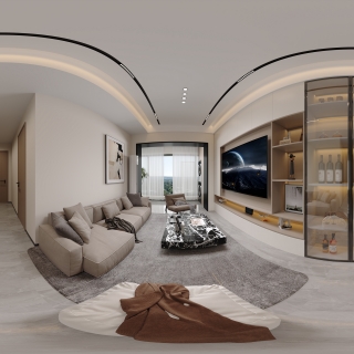 现代客厅360全景