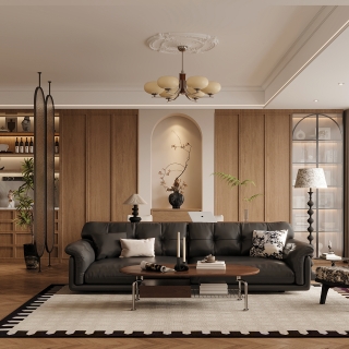 中古风沙发背景