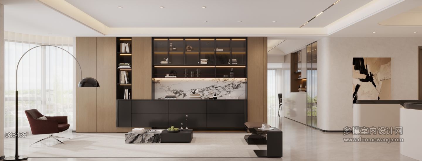 现代2楼客厅电视