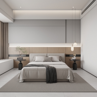 意式卧室3床头静态