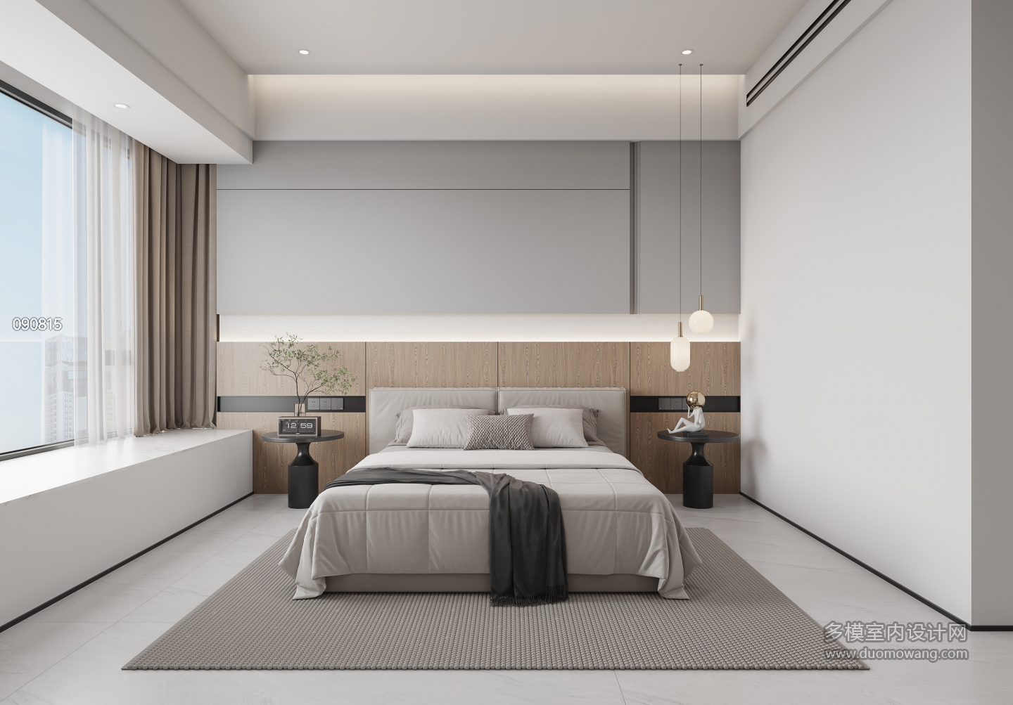 意式卧室3床头静态