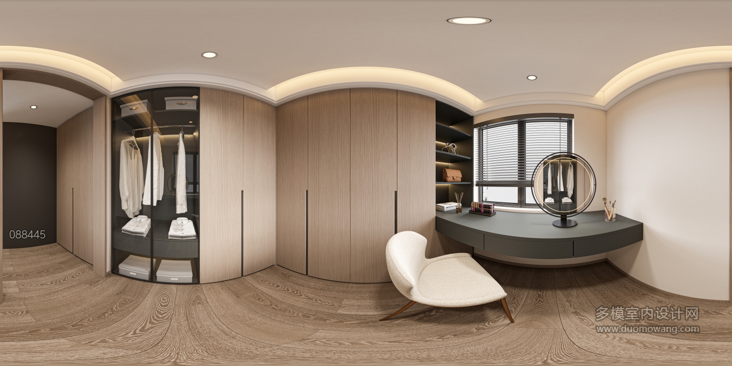 现代二楼 衣帽间 360