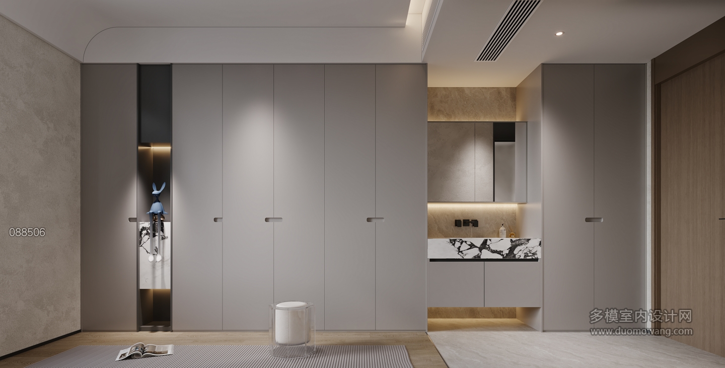 现代次卧室1特写1