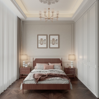 美式二楼次卧室单张