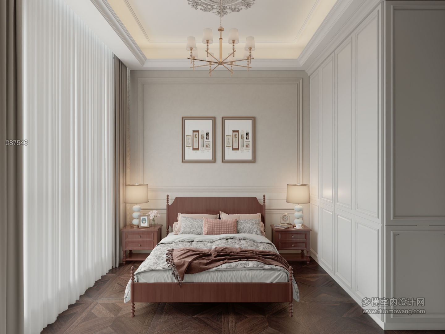 美式二楼次卧室单张