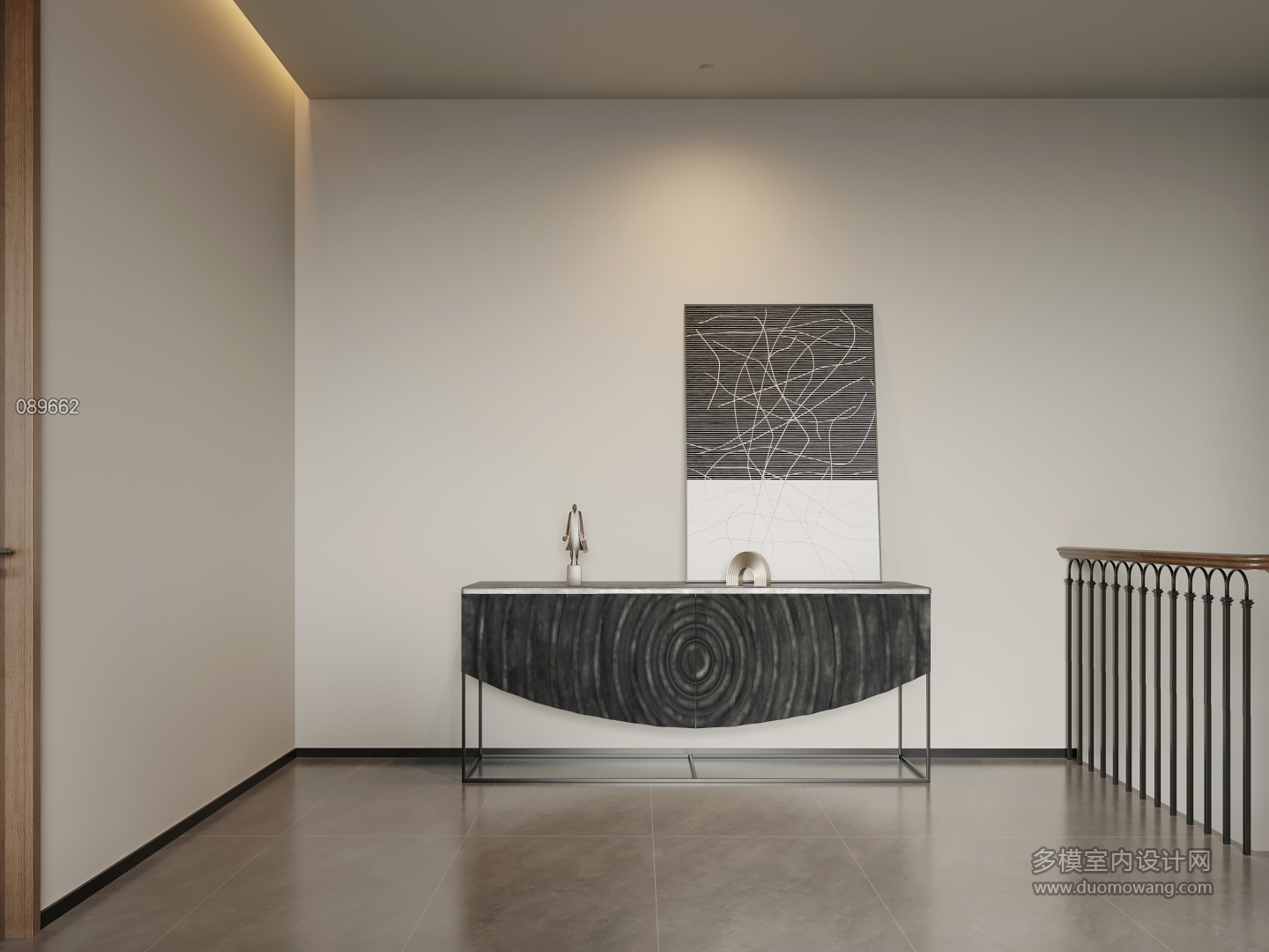 意式极简三层楼梯玄关