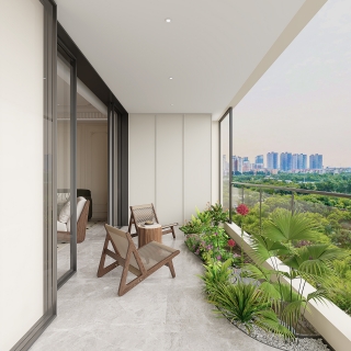现代景观阳台