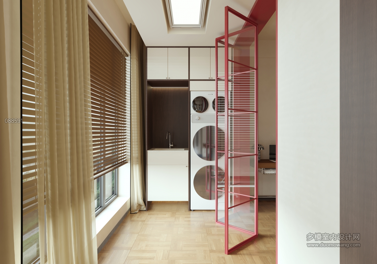 现代 中古风 阳台 单张