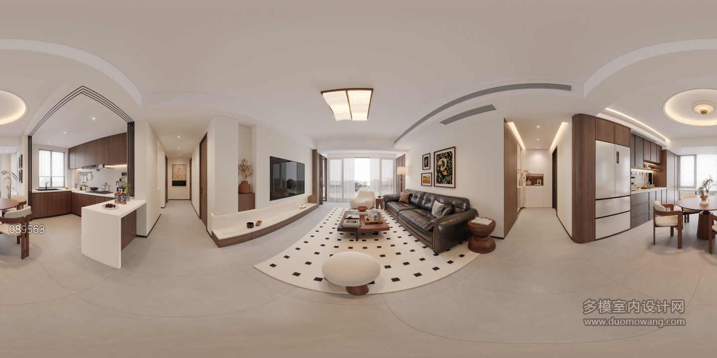 现代中古客餐厅全景