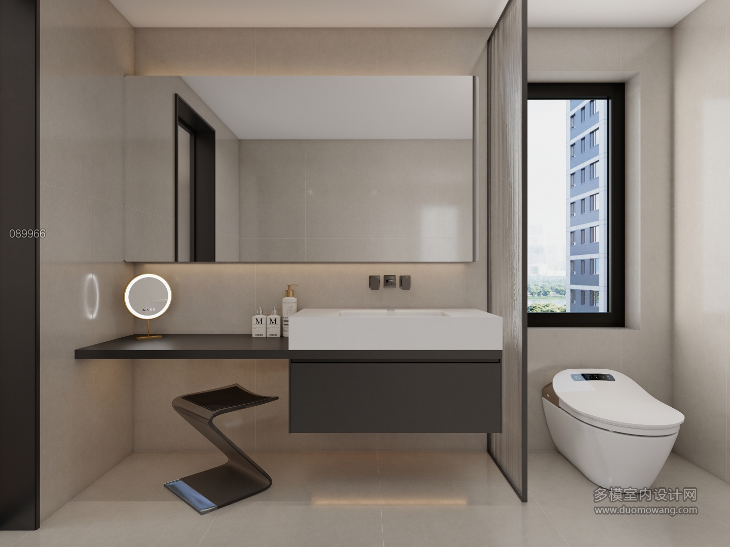 现代-2层浴室柜单张