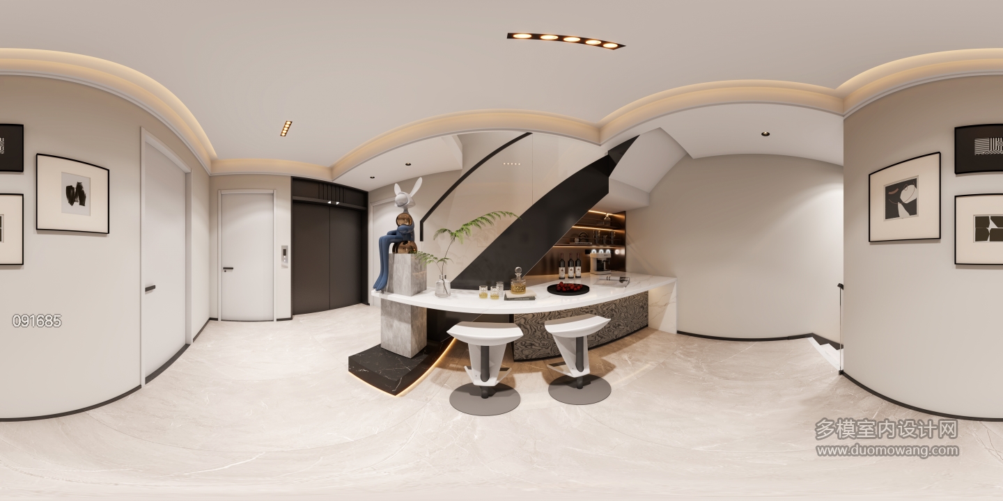 现代二楼公区全景