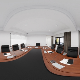 现代警察局会议室全景