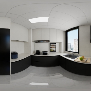 黑白灰厨房