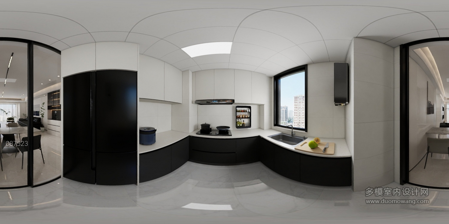 黑白灰厨房