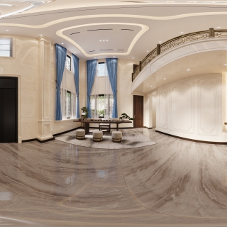 新中式客厅01-全景