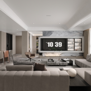 现代电视背景墙