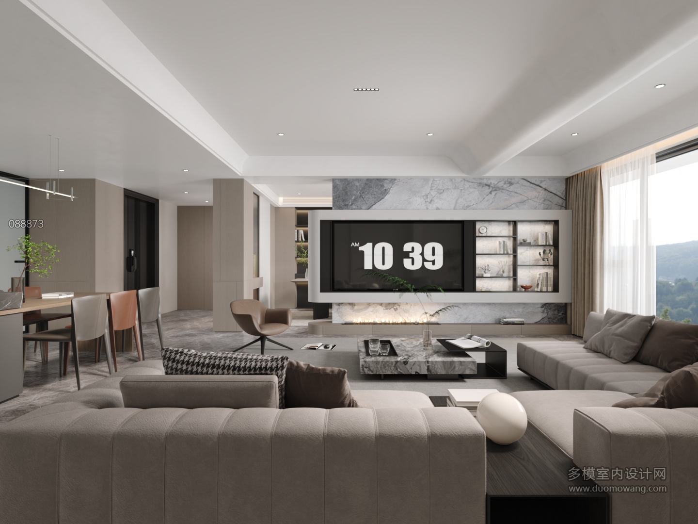 现代电视背景墙