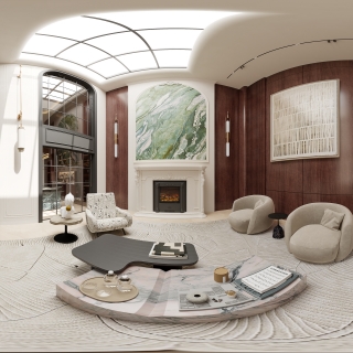 法式复古地下室会客厅360