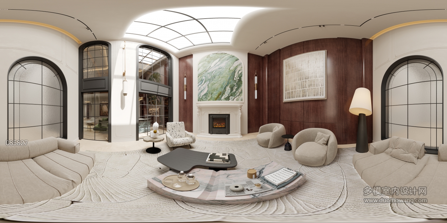 法式复古地下室会客厅360