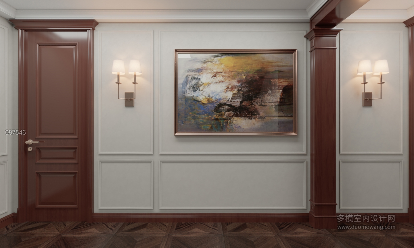 美式二楼过廊单张