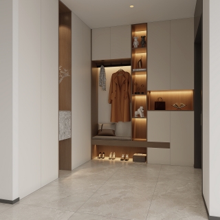 意式轻奢一楼入户玄关