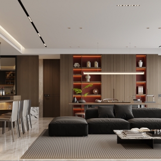 意式客餐厅-沙发墙静态