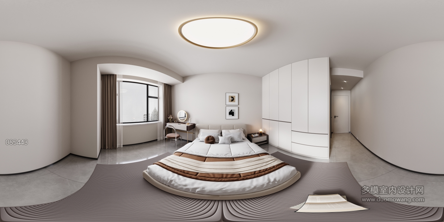 现代主卧全景