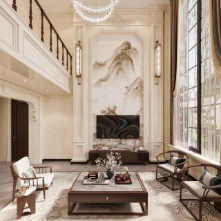 新中式电视墙-1