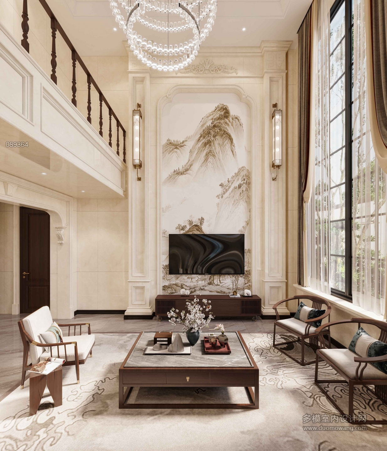 新中式电视墙-1