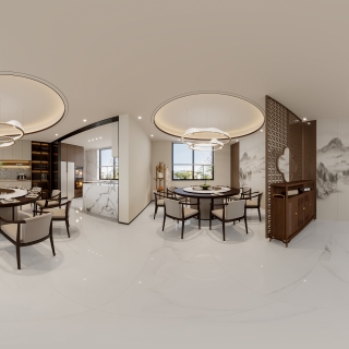 新中式餐厅全景