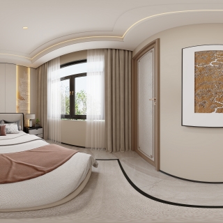 新中式顶层卧室360