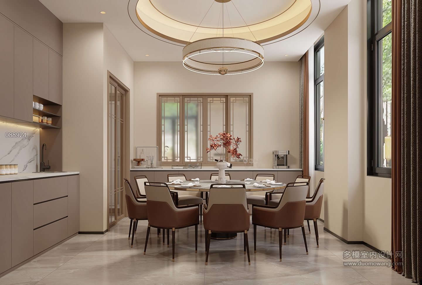 新中式一层餐厅