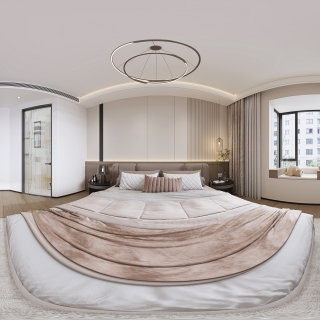 现代主卧全景