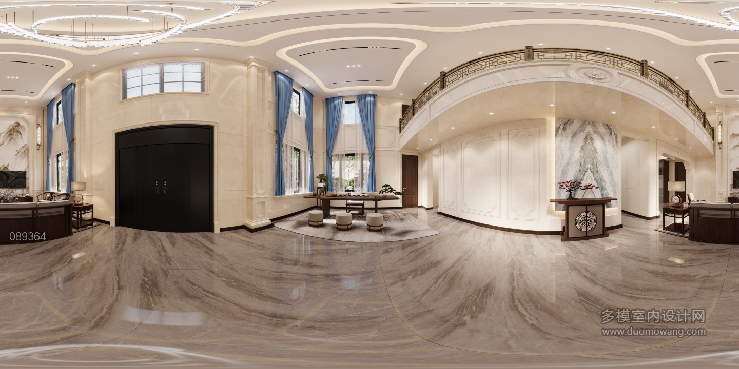 新中式客厅-全景