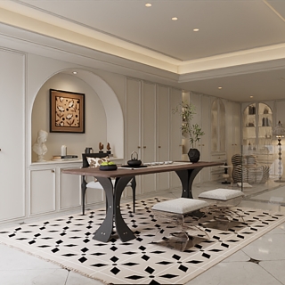 法式负一楼茶室