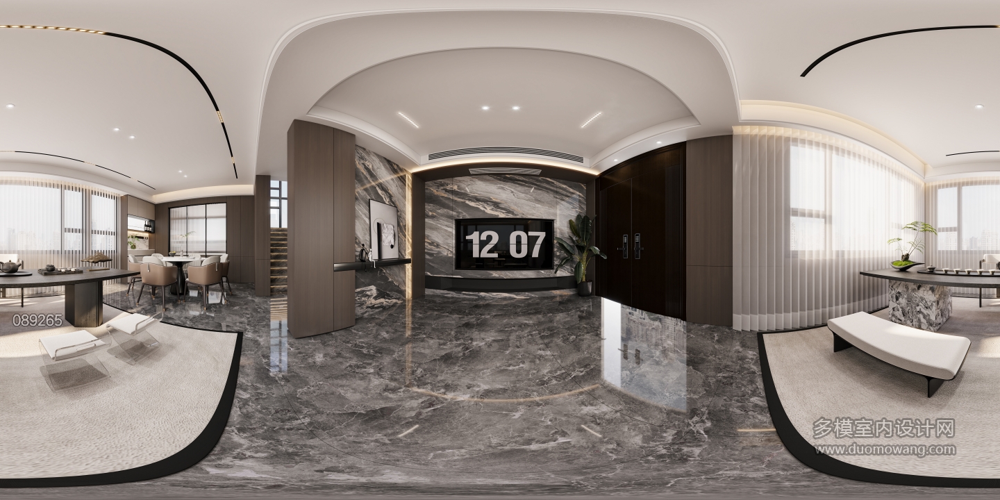 现代一楼客厅-全景01