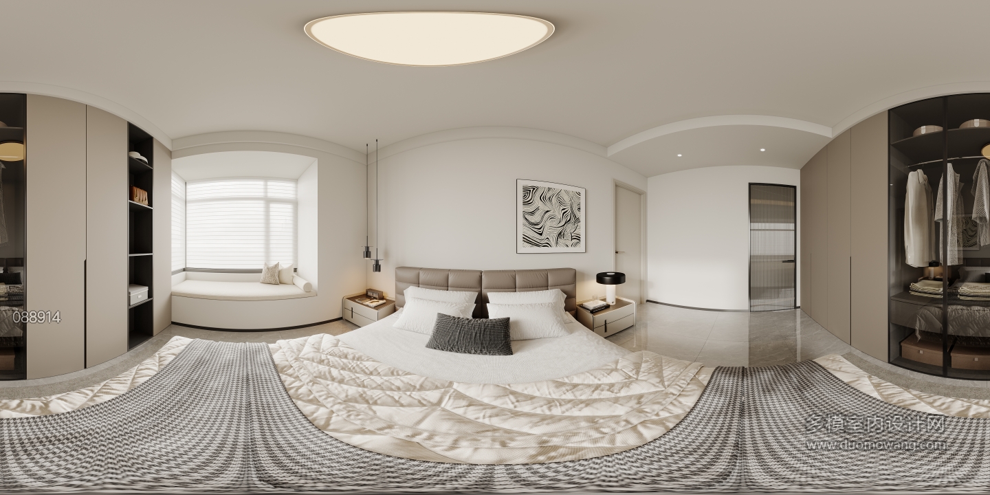 现代主卧全景