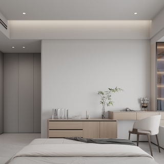 意式卧室3床尾静态