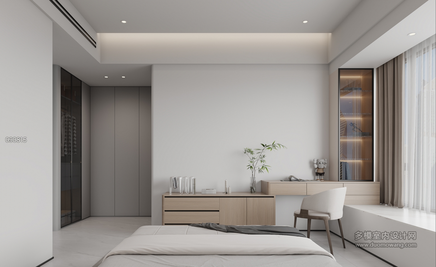 意式卧室3床尾静态