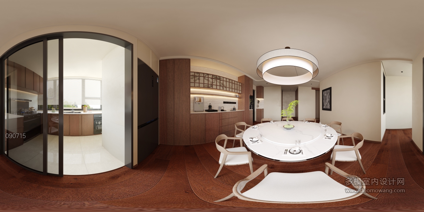 客餐厅+书房_餐厅全景_0000