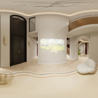 法式复古地下室观影室360