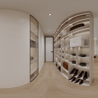 三楼_主卧衣帽间全景