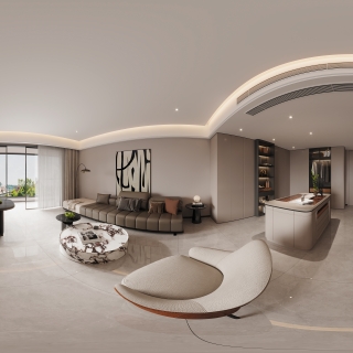 四楼衣帽间加书房全景