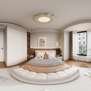 10现代中古风次卧全景