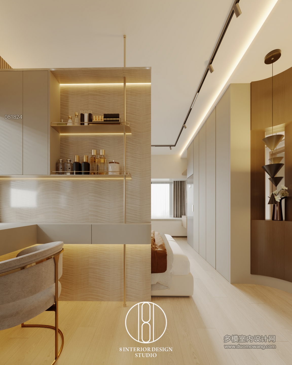 现代主人房静态