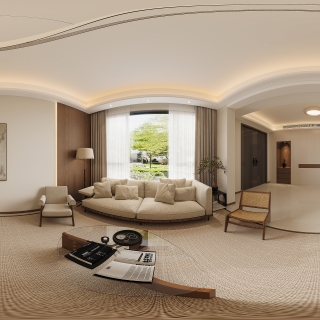 中古风客厅全景1