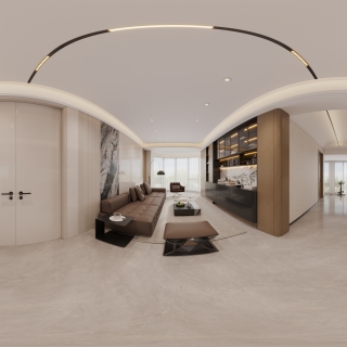 现代2楼客厅全景