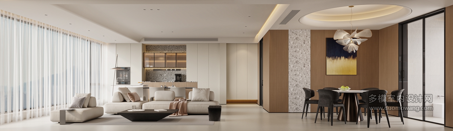 现代奶油沙发背景特写